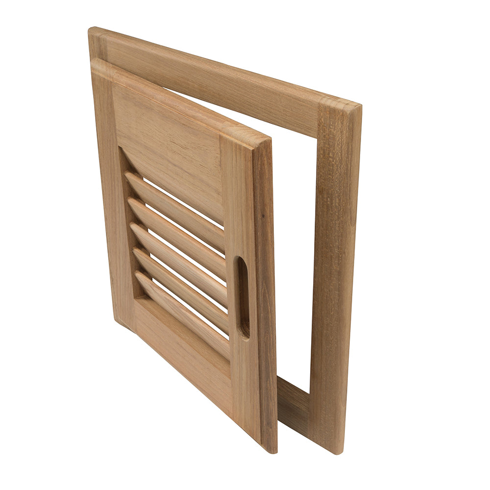 Whitecap Teak Louvered Door & Frame - Right Hand - 12" x 12" [60720]