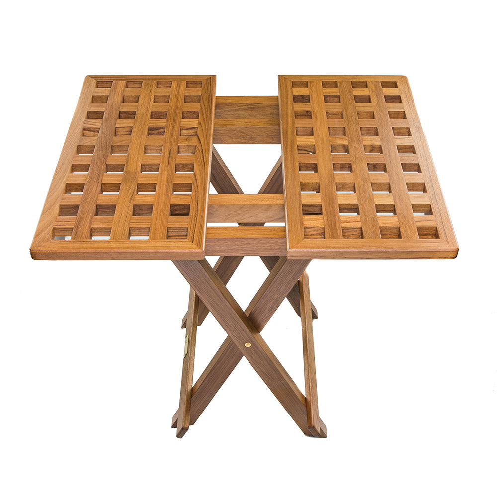 Whitecap Teak Grate Top Fold-Away Table [60030]