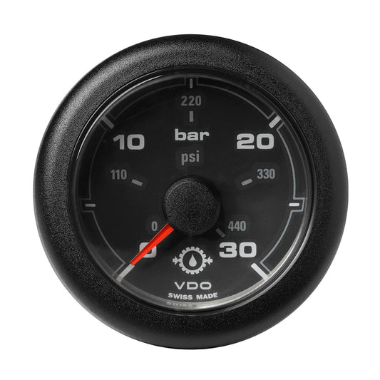 Veratron 52MM (2-1/16") OceanLink Transmission Oil Pressure Gauge - 30 Bar/440 PSI - Black Dial  Bezel [A2C1066040001]