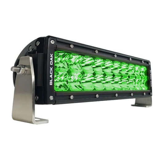 Black Oak 10" Green LED Hog Hunting Light Bar - Combo Optics - Black Housing - Pro Series 3.0 [10G-D3OS]